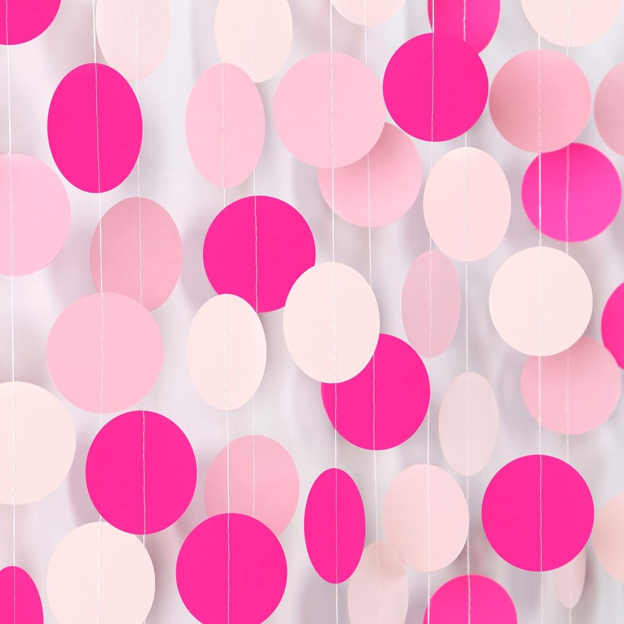 52 ft Hot Pink Paper Garland – Valentine’s Day, Birthday & Party Banner